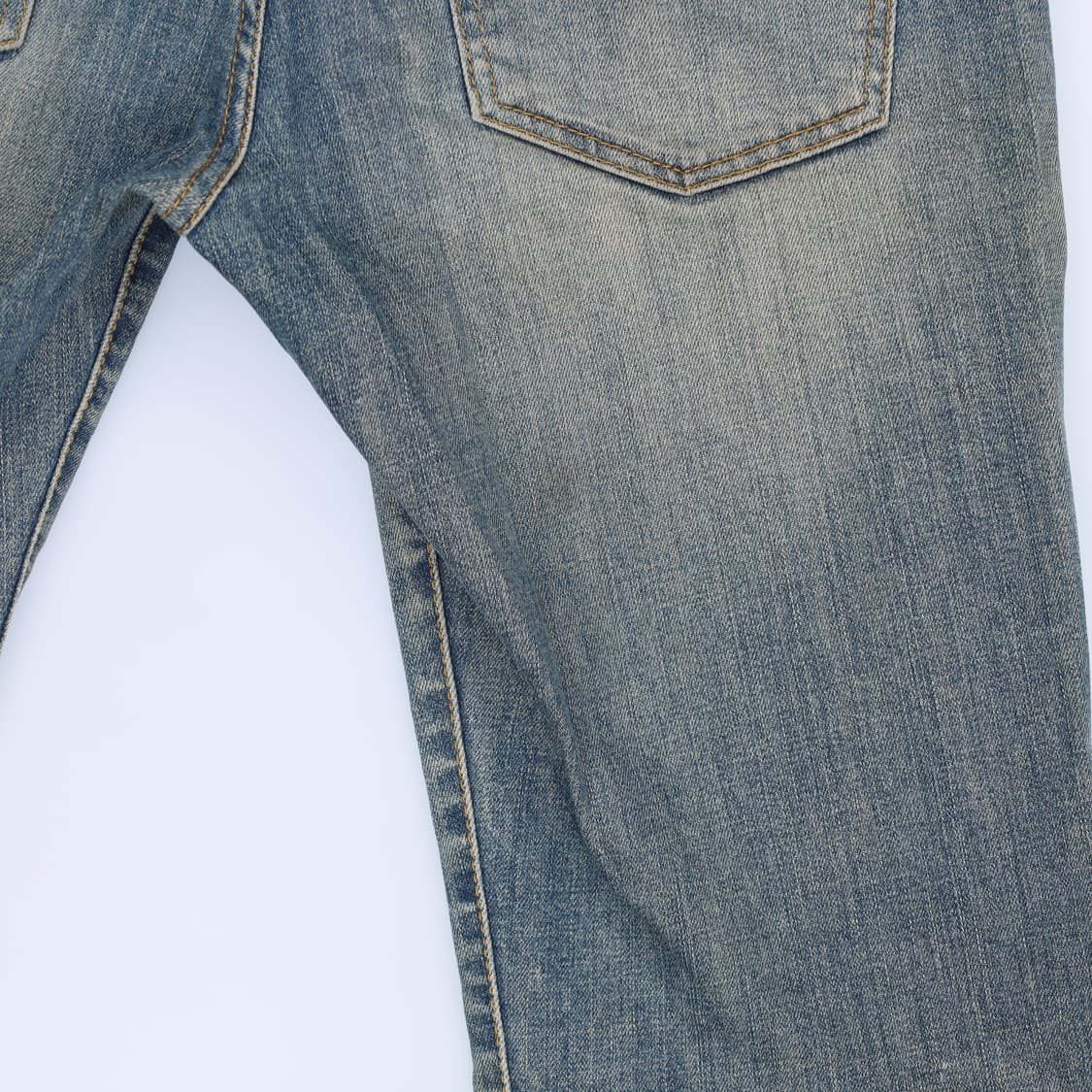 [M32] 플랙 워싱 데님팬츠 일자 연청바지 0119H2 상품이미지3