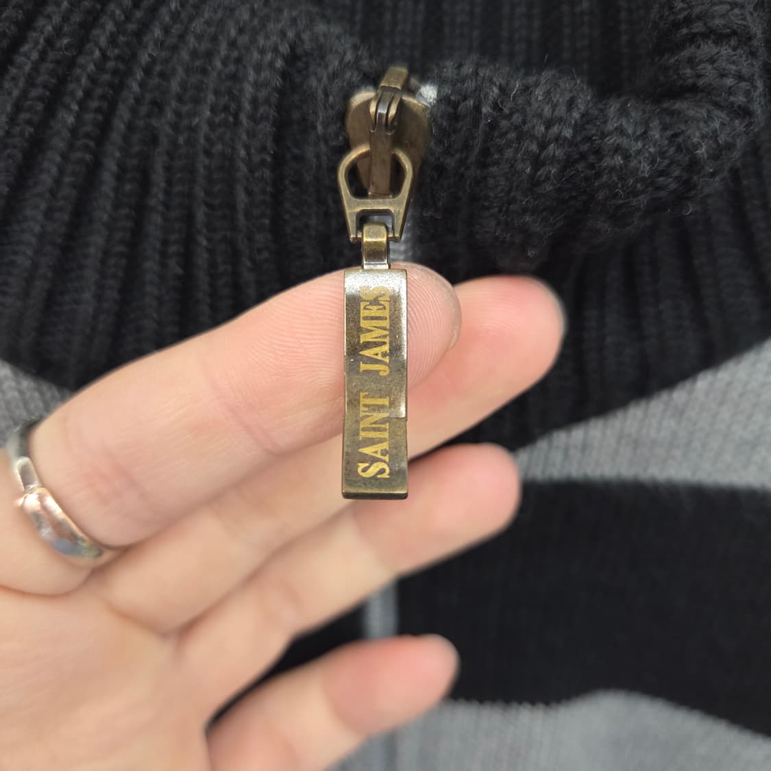 세인트제임스 스트라이프 집업 니트 M 상품이미지3