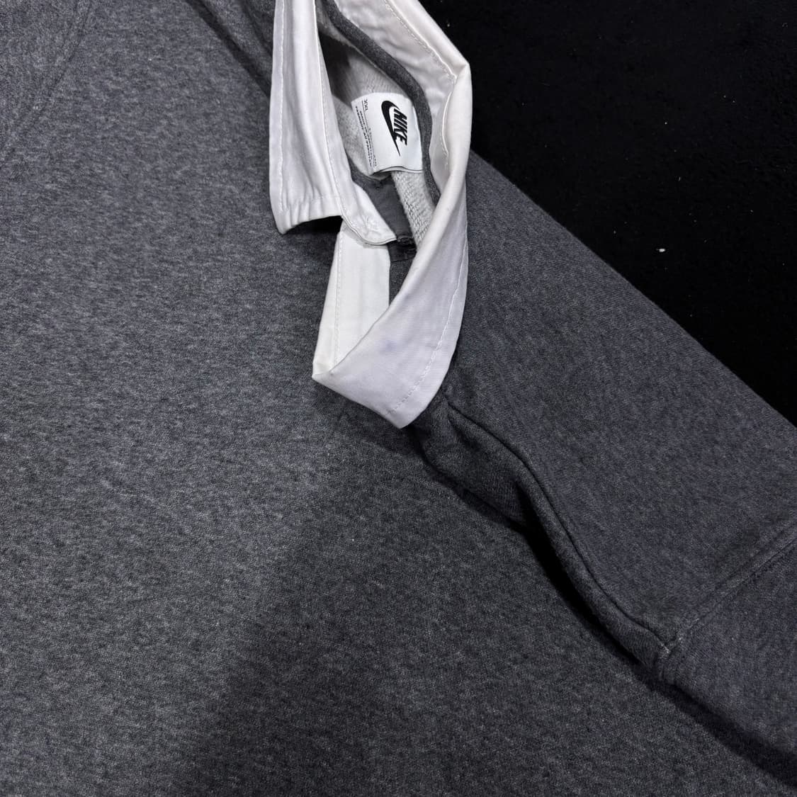 2XL 나이키 그레이 럭비 카라넥 맨투맨 상품이미지3