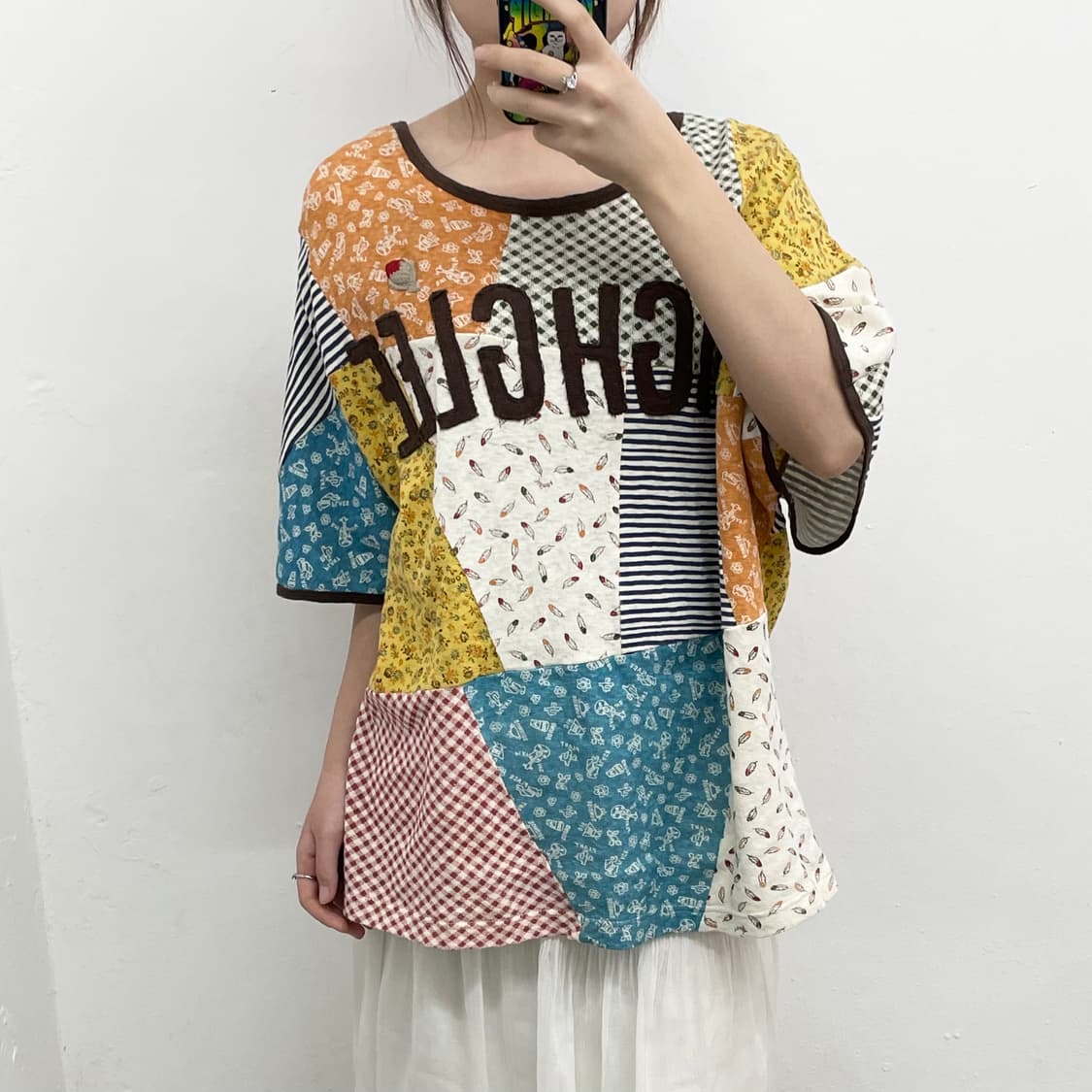 모리 패치 레터링 티셔츠 상품이미지1