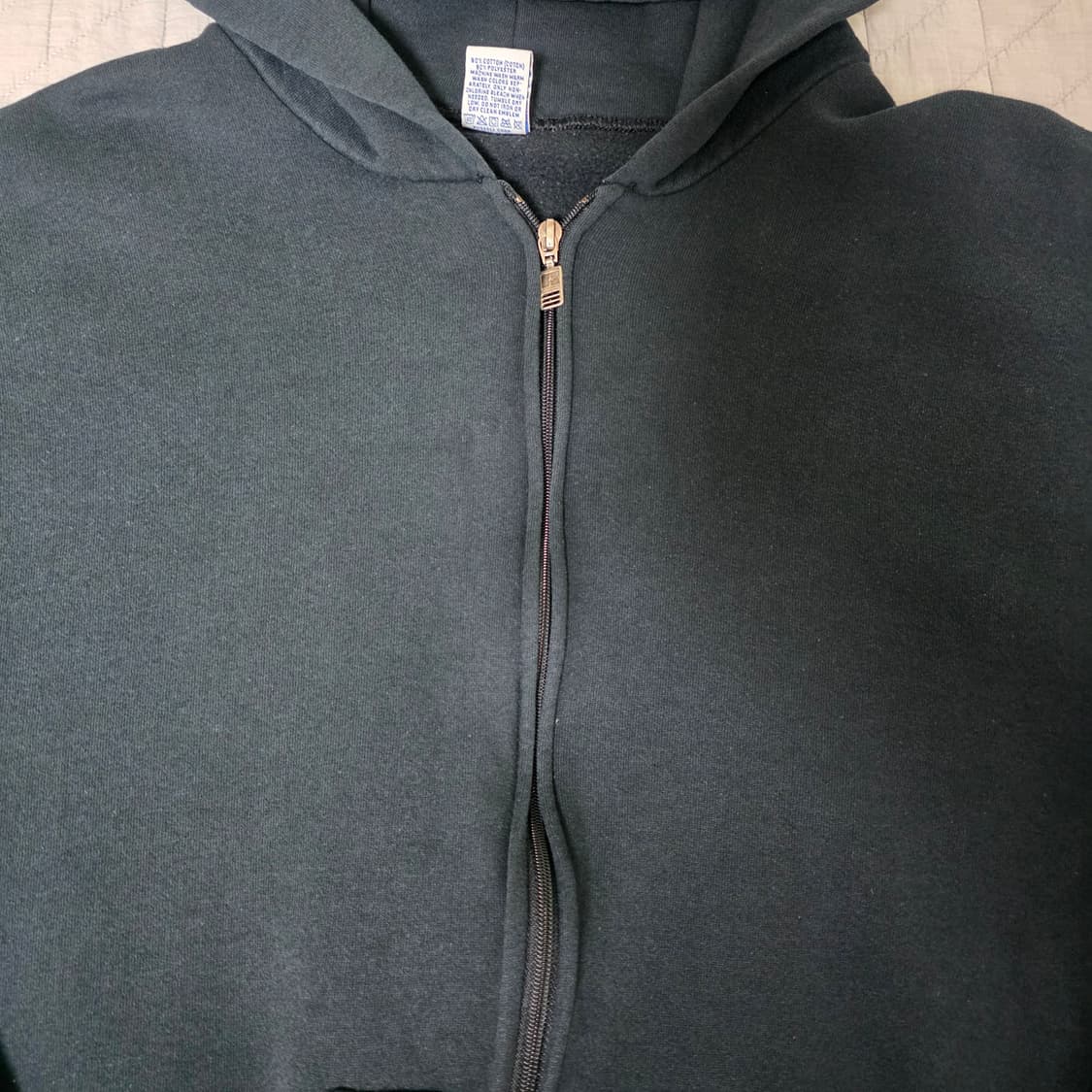 [XXXL] 90s USA 빈티지 러셀 애슬레틱 후드집업 블랙 빅사이즈 상품이미지3