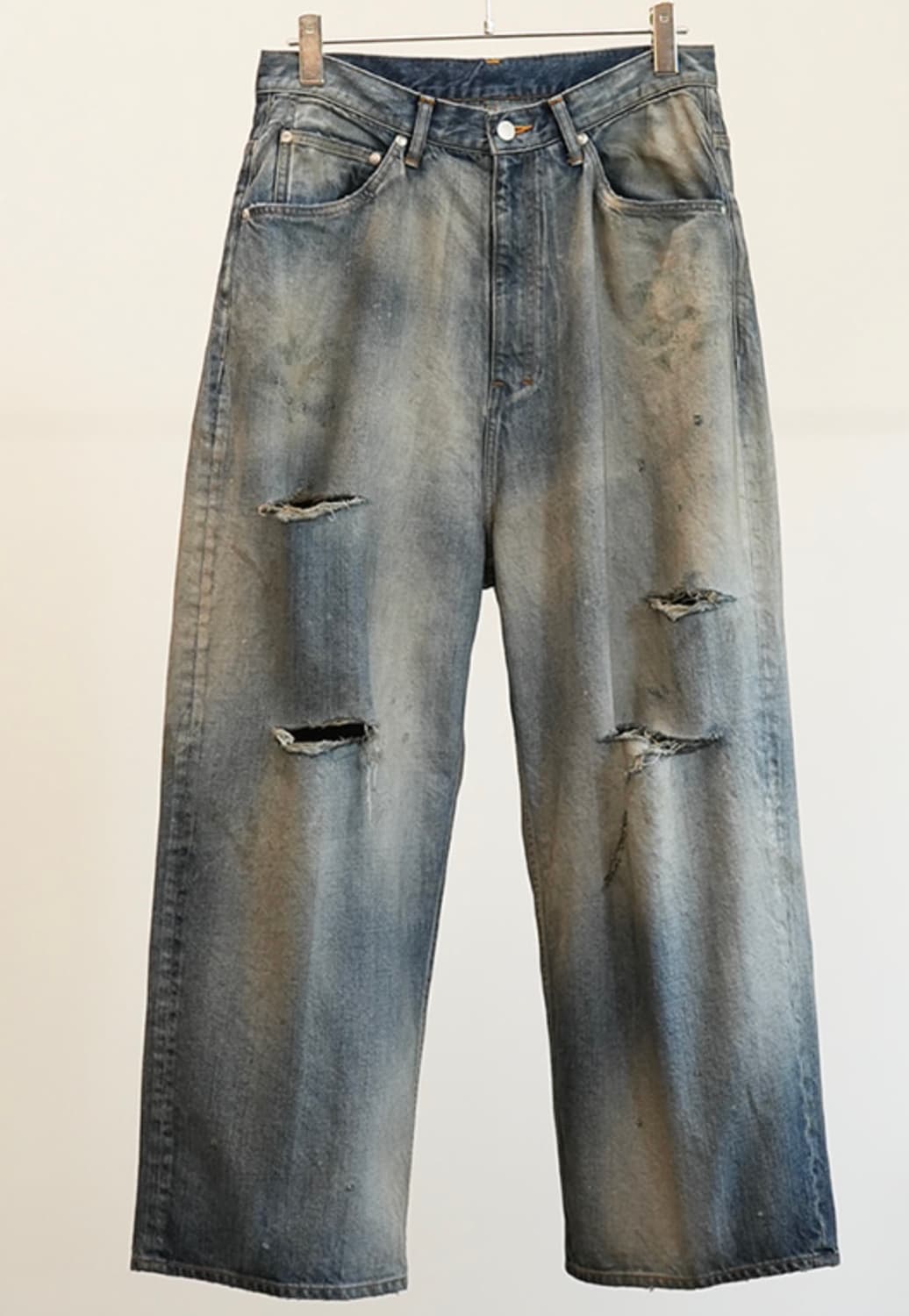 안셀름 데미지 와이드 데님 팬츠 상품이미지1
