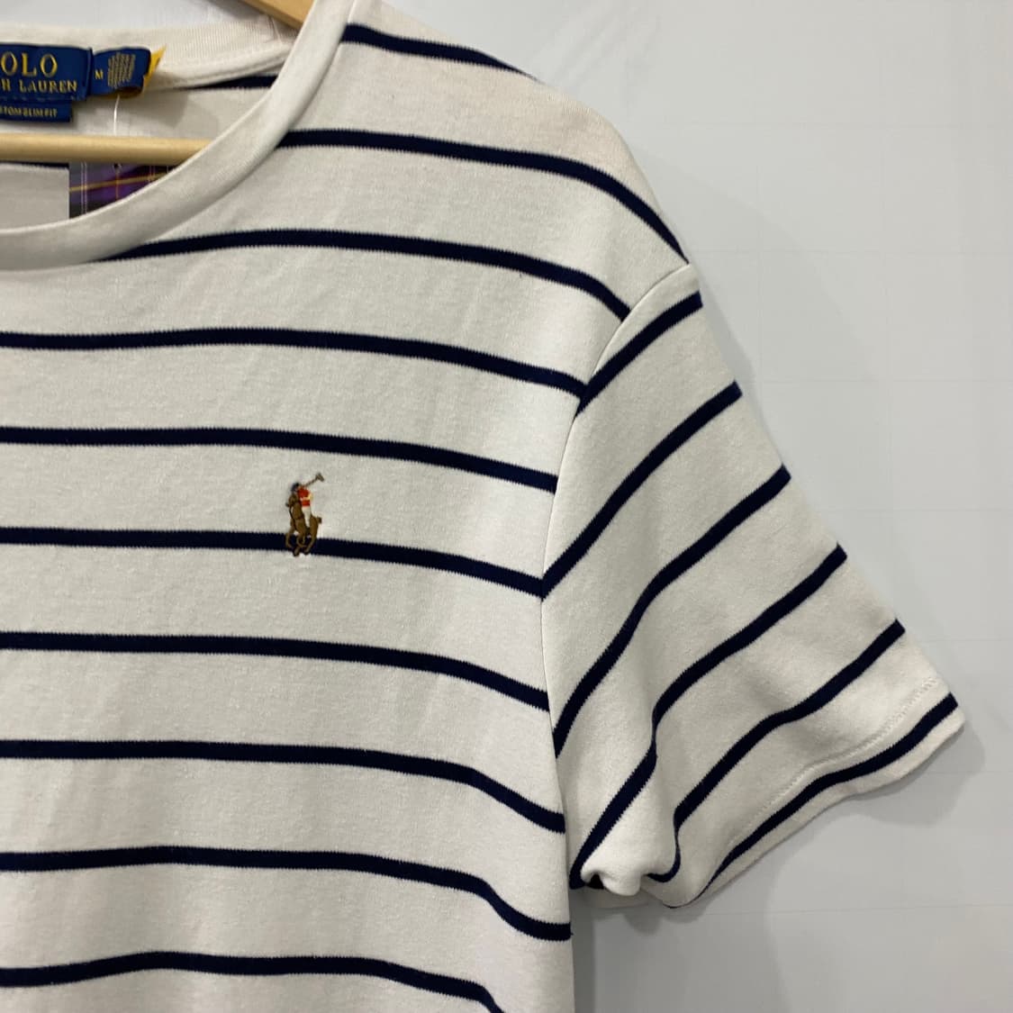 여성용 폴로 스트라이프 반팔티셔츠(M) 상품이미지3