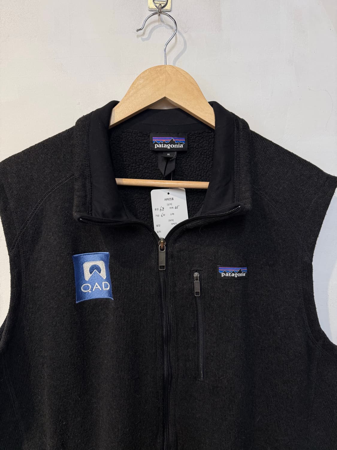 파타고니아 블랙 플리스 조끼 상품이미지2