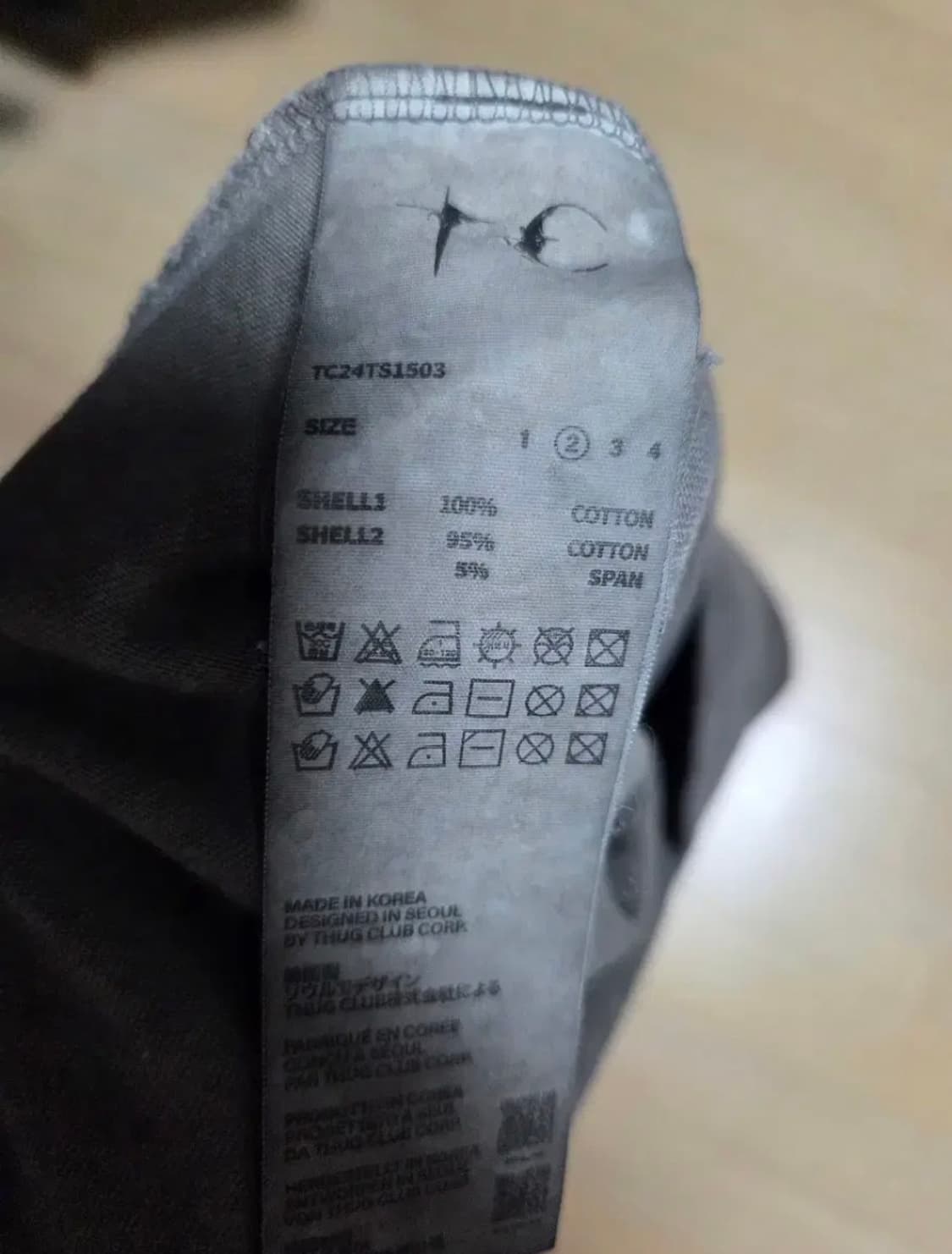 떠그클럽 베이직TC티셔츠 블랙2 상품이미지3