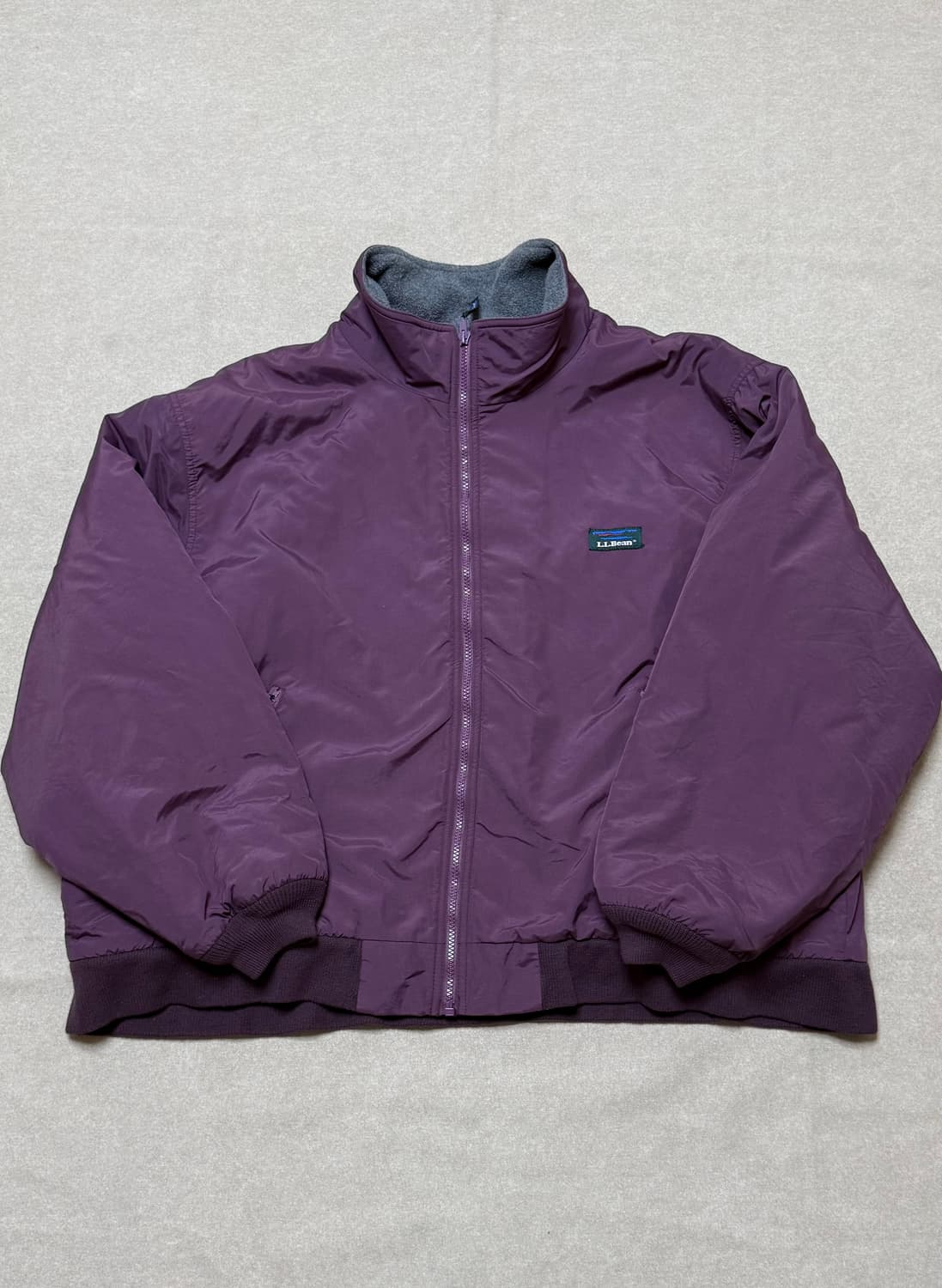 엘엘빈 웜업 플리스 집업 자켓 딥퍼플 90s 상품이미지2