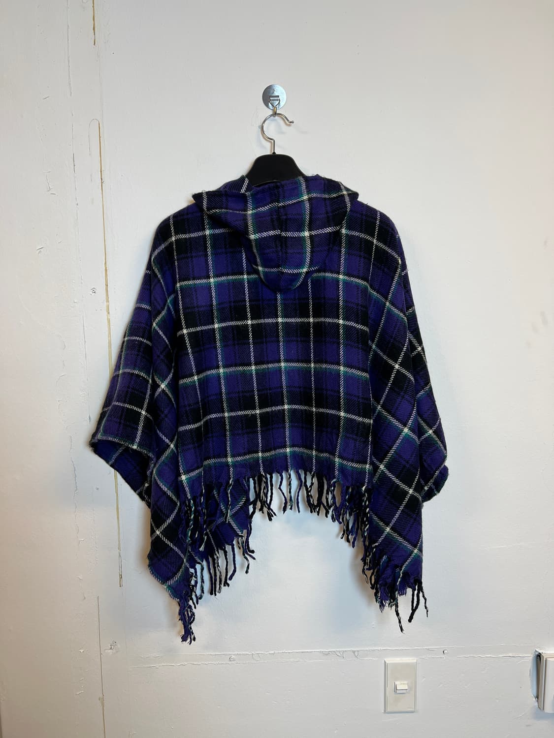 A029 ON THE COUCH 퍼플 체크 케이프 M 상품이미지2