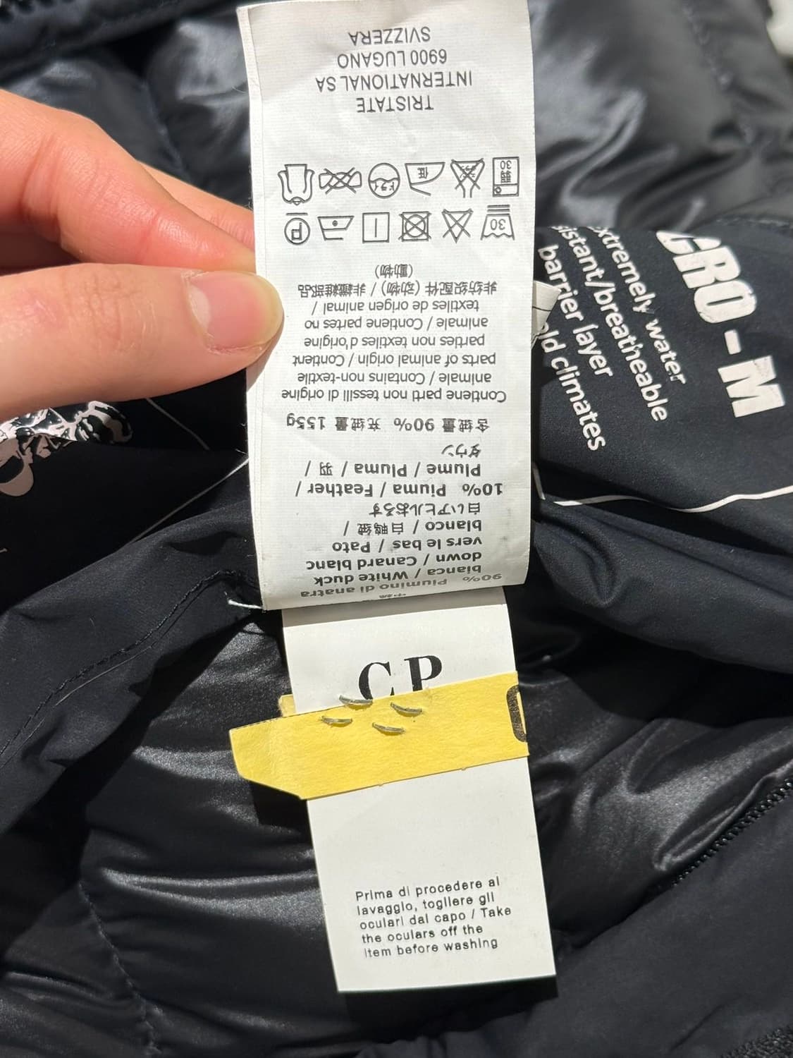cp컴퍼니 블랙 마이크로-M 고글 다운 파카 상품이미지10