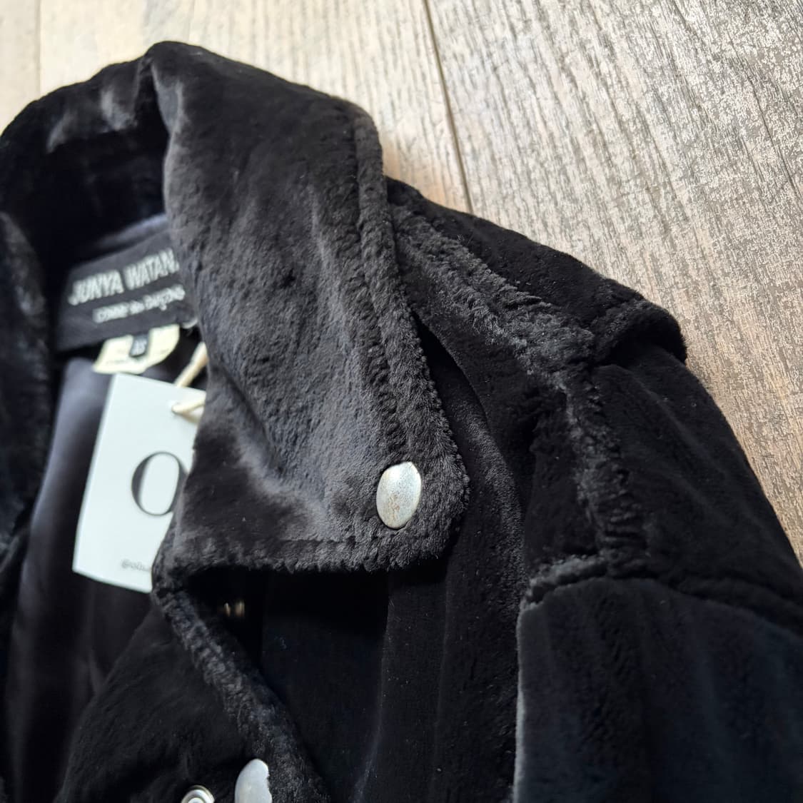 Velour Diagonal Zipper Rider Jacket 상품이미지5