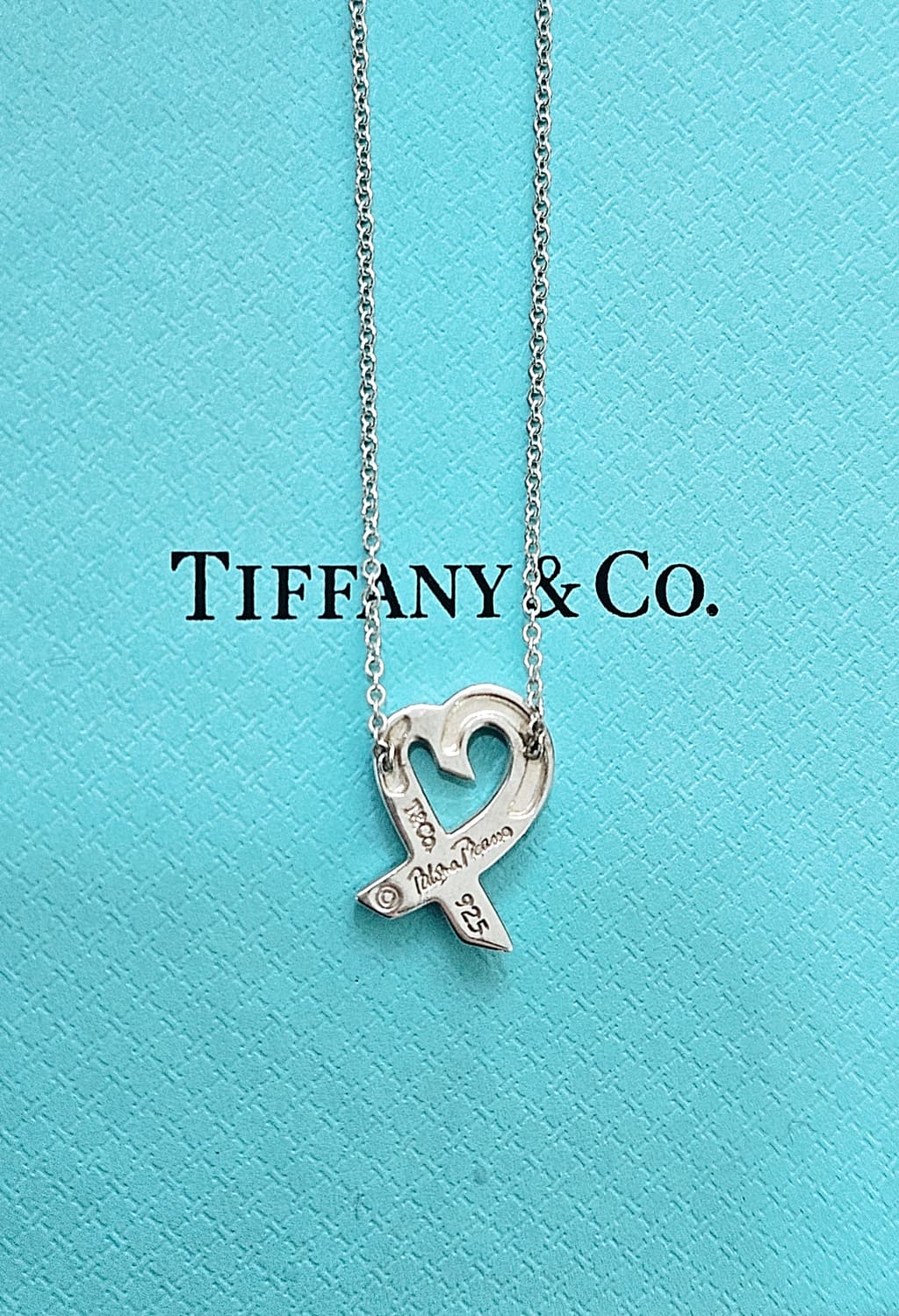 [다이아버전] 티파니앤코 러빙하트 실버 목걸이 미사용급 풀세트 [정품] 상품이미지2