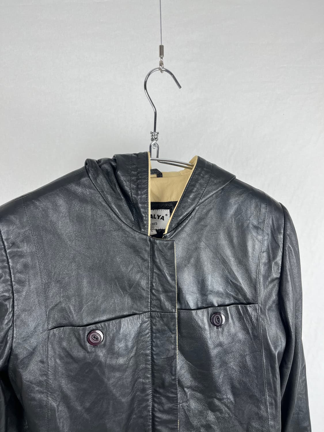 Vintage 리얼레더 후드 자켓  상품이미지2