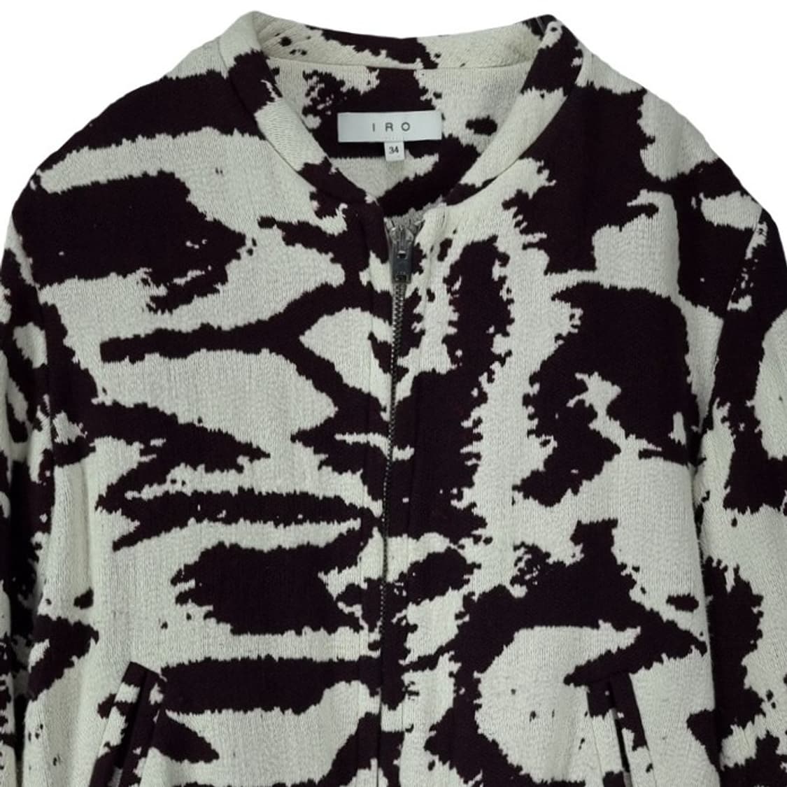 [이로] 오버핏 패턴 니트 블루종 자켓 M19179 상품이미지4