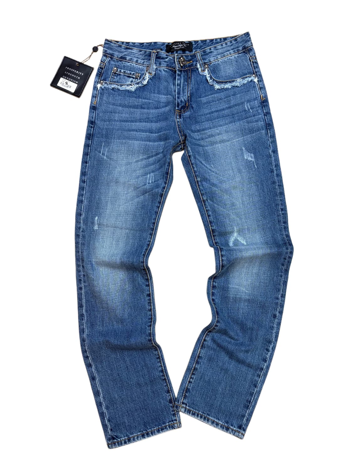 필립플레인 스컬 성조기 큐빅 데님 팬츠 상품이미지3