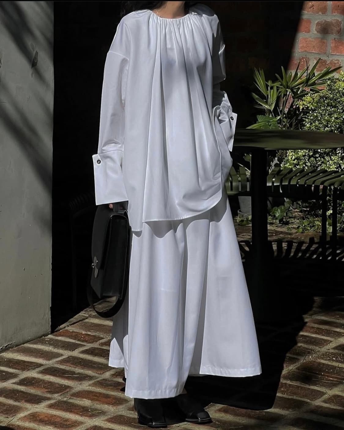 트리밍버드 플로우 셔링 스커트 상품이미지3