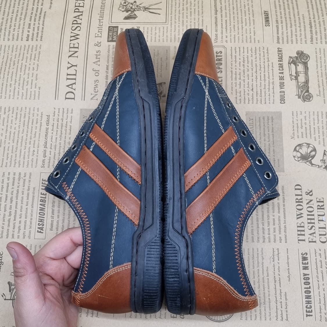 잔디로 레더 남성스니커즈 실사이즈 260 상품이미지5