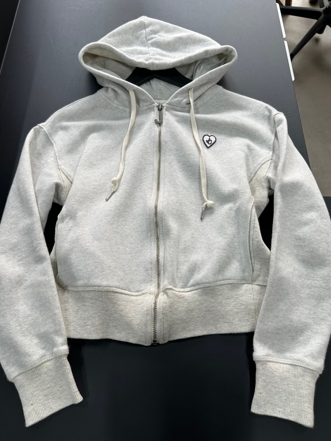 쥬시꾸뛰르 하트쥬시 글리터 리브드 후드집업 상품이미지5