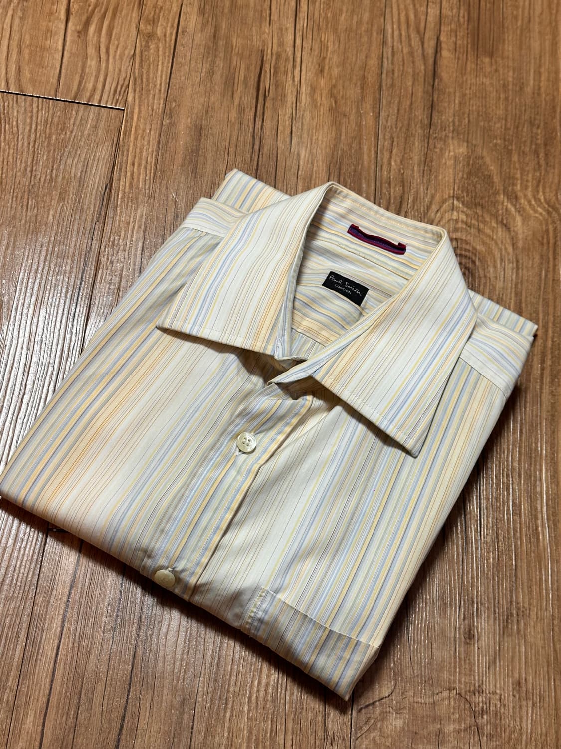 폴스미스 바코드 스트라이프셔츠 15 1/2 옐로우 상품이미지5