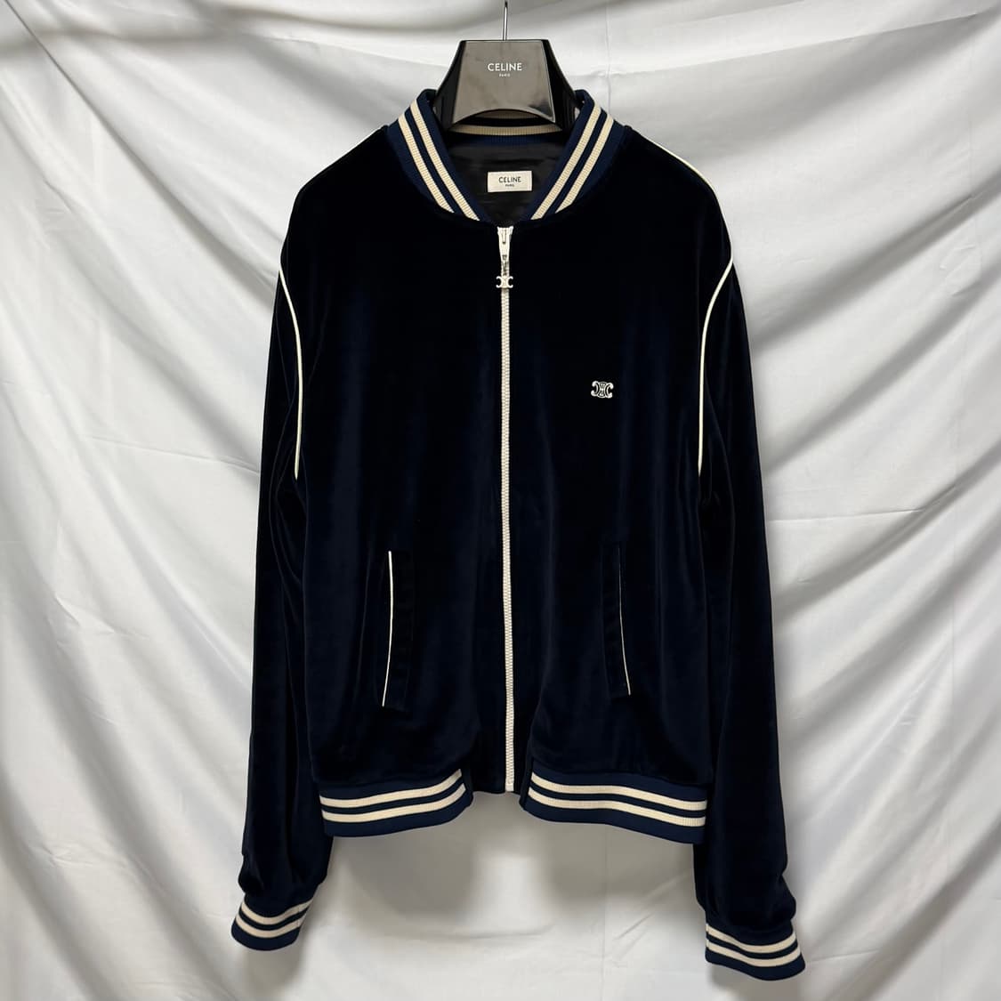 [S+급/XL] 셀린느 트리오페 벨벳 트랙 자켓 집업 상품이미지1