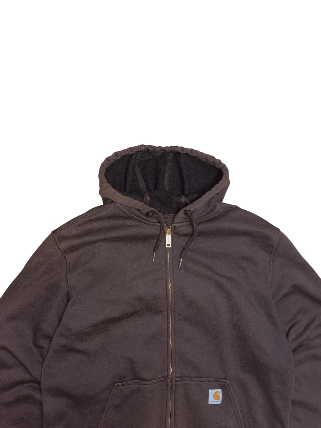 칼하트 다크 브라운 후드 집업 상품이미지2