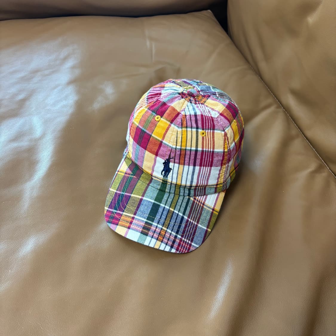 폴로 빔즈 6패널 볼캡 모자 마드라스 체크 상품이미지2