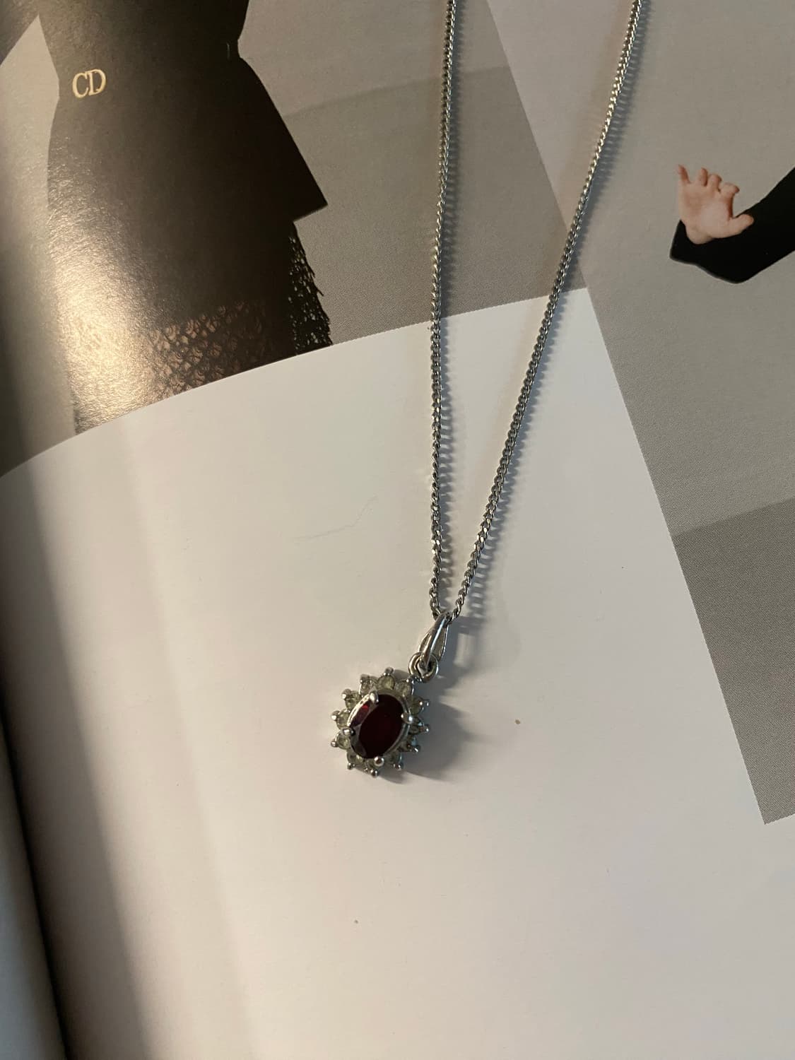 빈티지 가넷 탄생석 목걸이 상품이미지1