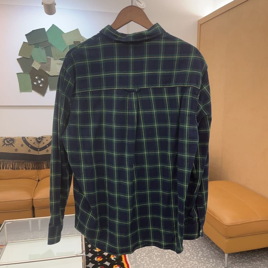 예일 베어자수 버튼다운 홀리데이 그린 셔츠 L C06738 상품이미지4