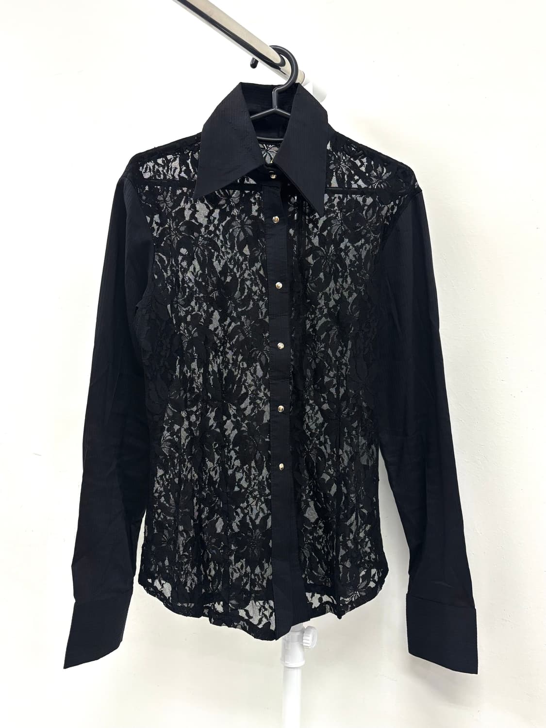 빈티지 고딕 블랙 블라우스 셔츠 상품이미지7