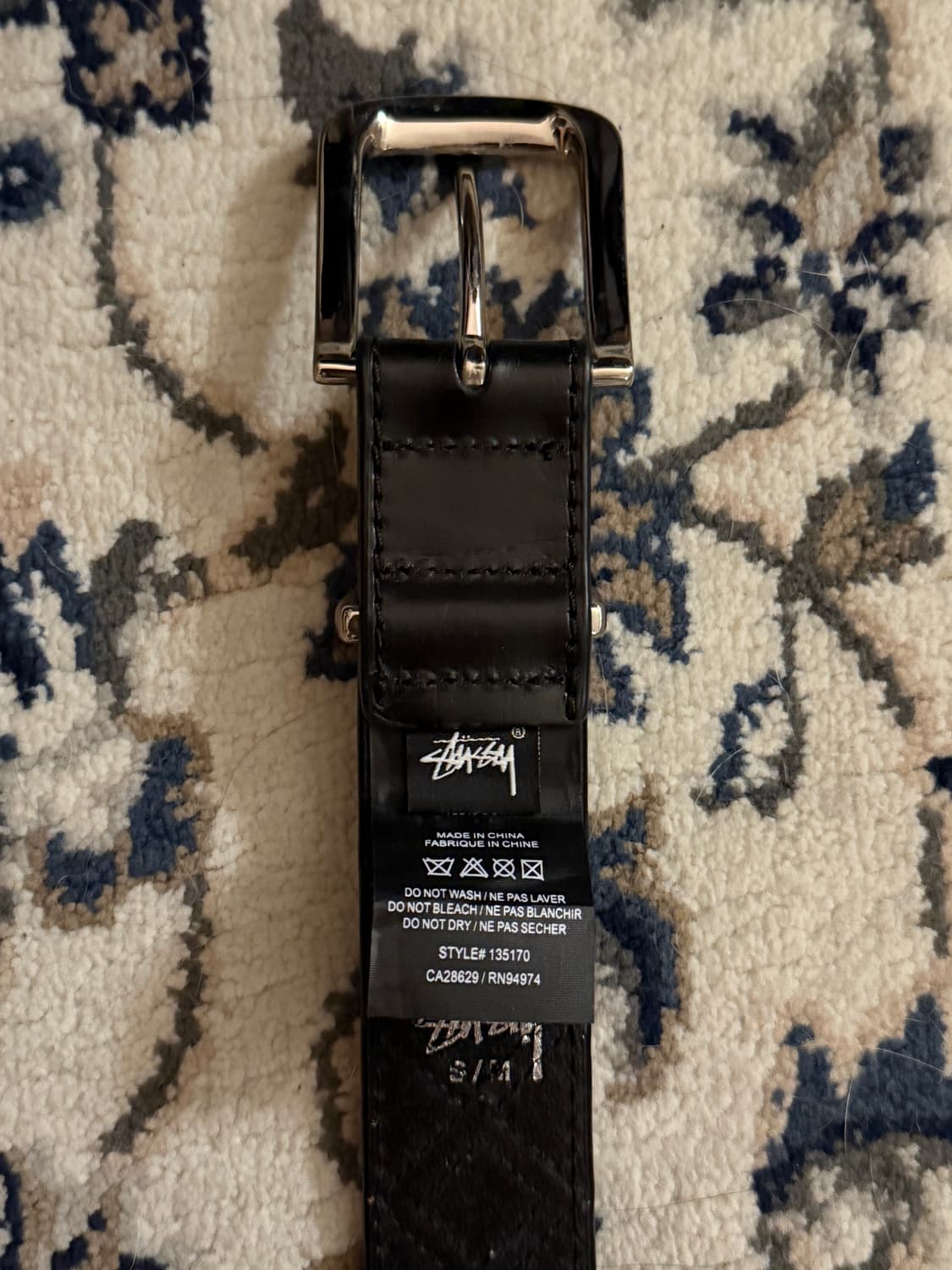 스투시 아가일 레더 벨트 블랙 상품이미지5