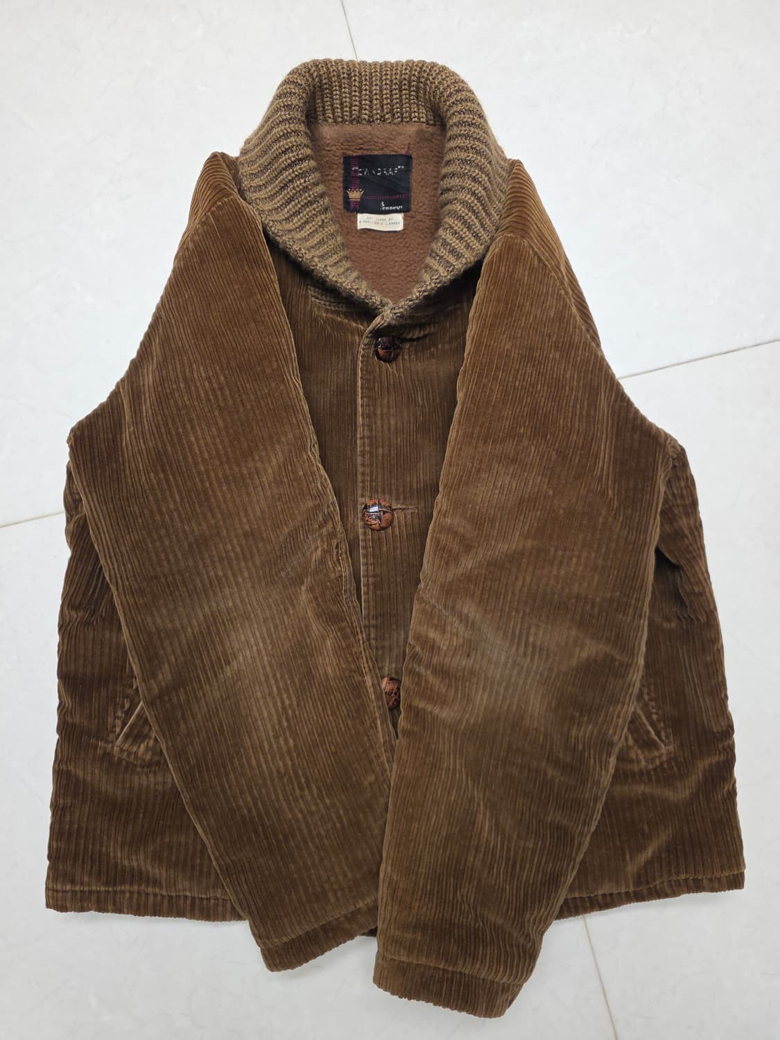 Jc penney towncraft 코듀로이 숄카라 자켓 L 상품이미지2