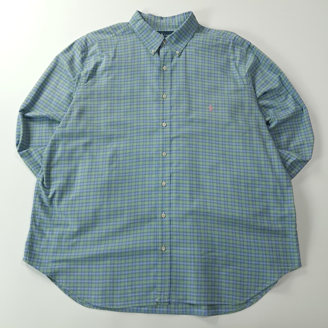 CK306 2XB 폴로 90s 스몰플래드체크 핑크포니 셔츠 남방 상품이미지1