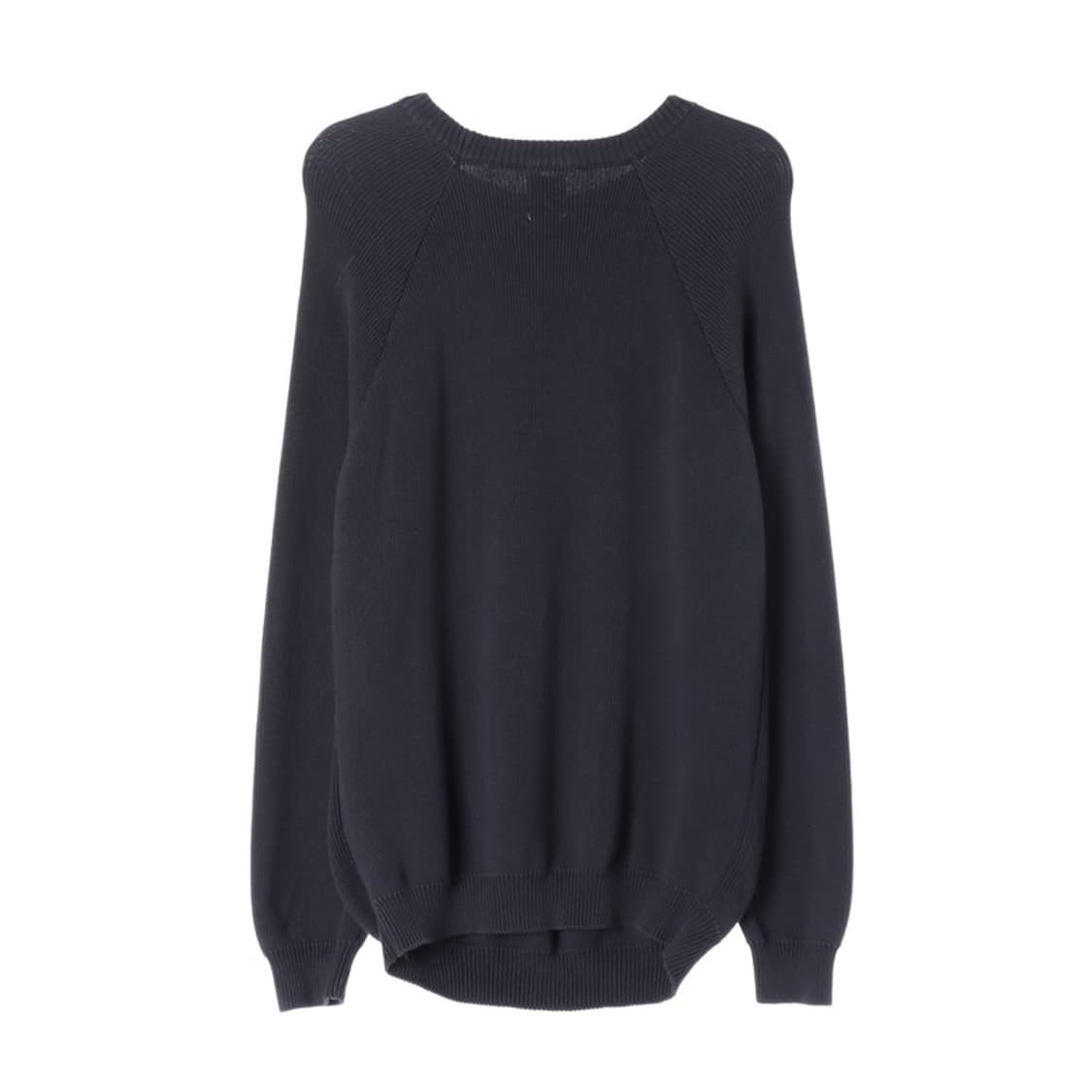 ZARA 네이비 래글런 골지 짜임 라운드 니트 XL 상품이미지2