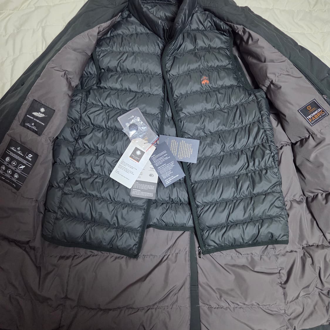 브룩스 브라더스 3in1 구스다운 패딩 코트 105 S급 상품이미지4