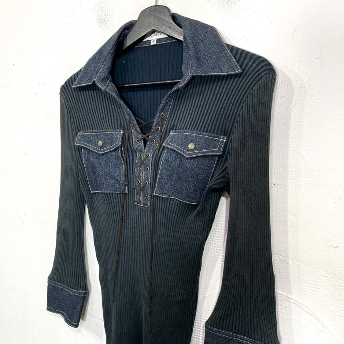 펑크 디테일 골지 니트 상품이미지4