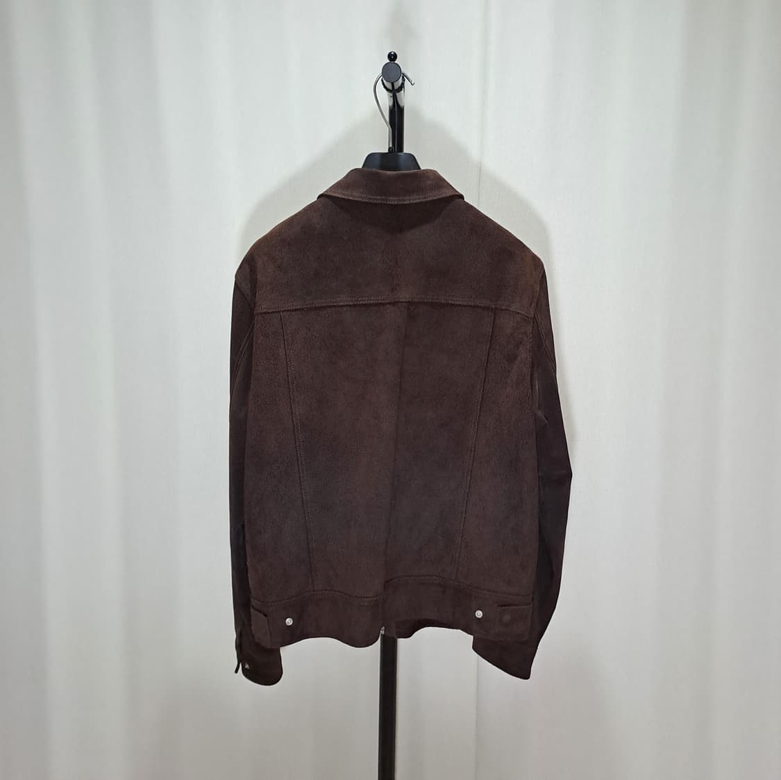 (택포) 솔리드블루 이태리 디자인 리얼레더 스웨이드 자켓 50 B191 상품이미지5