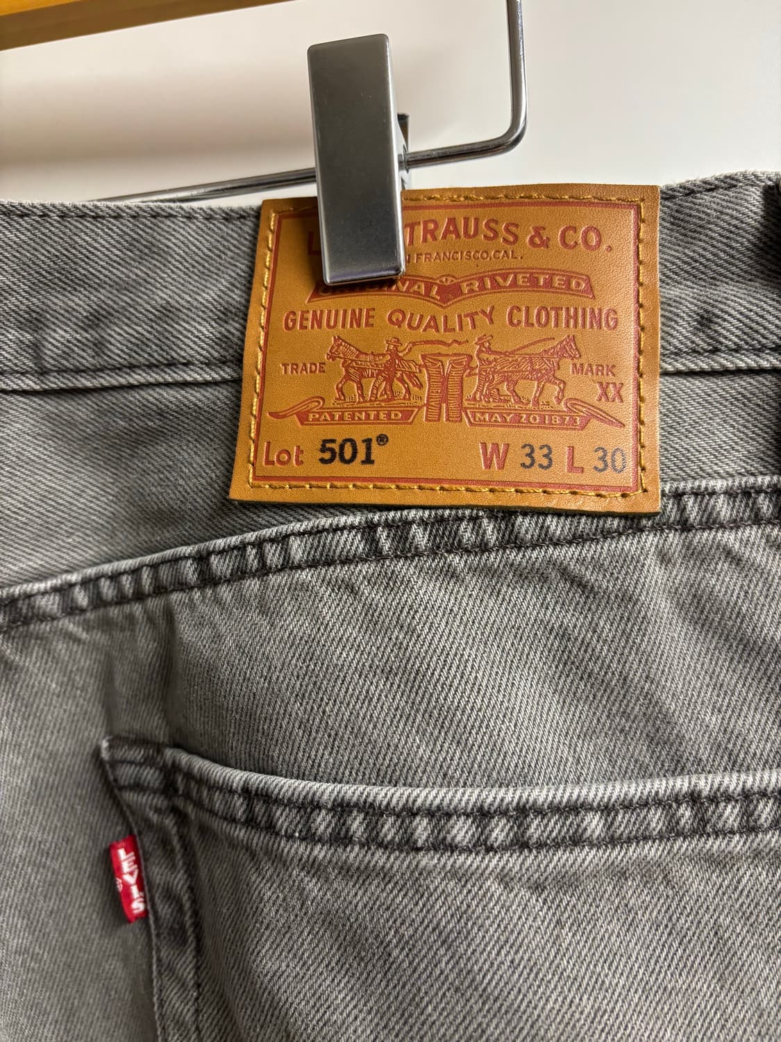 [33X30] 리바이스 501 오리지널 그레이 상품이미지4