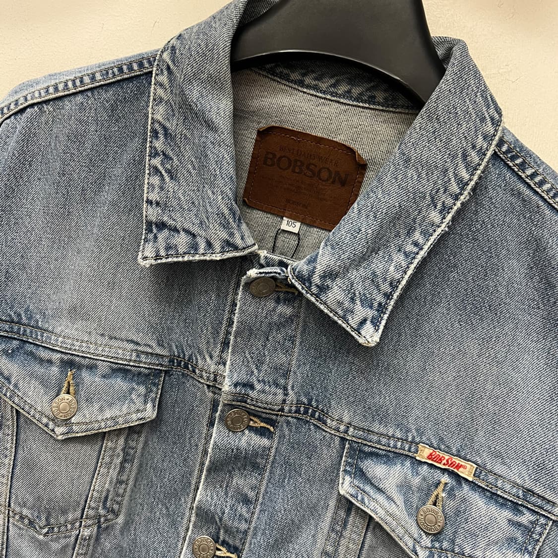 BOBSON 밥슨 트러커 데님 청자켓 105 상품이미지3