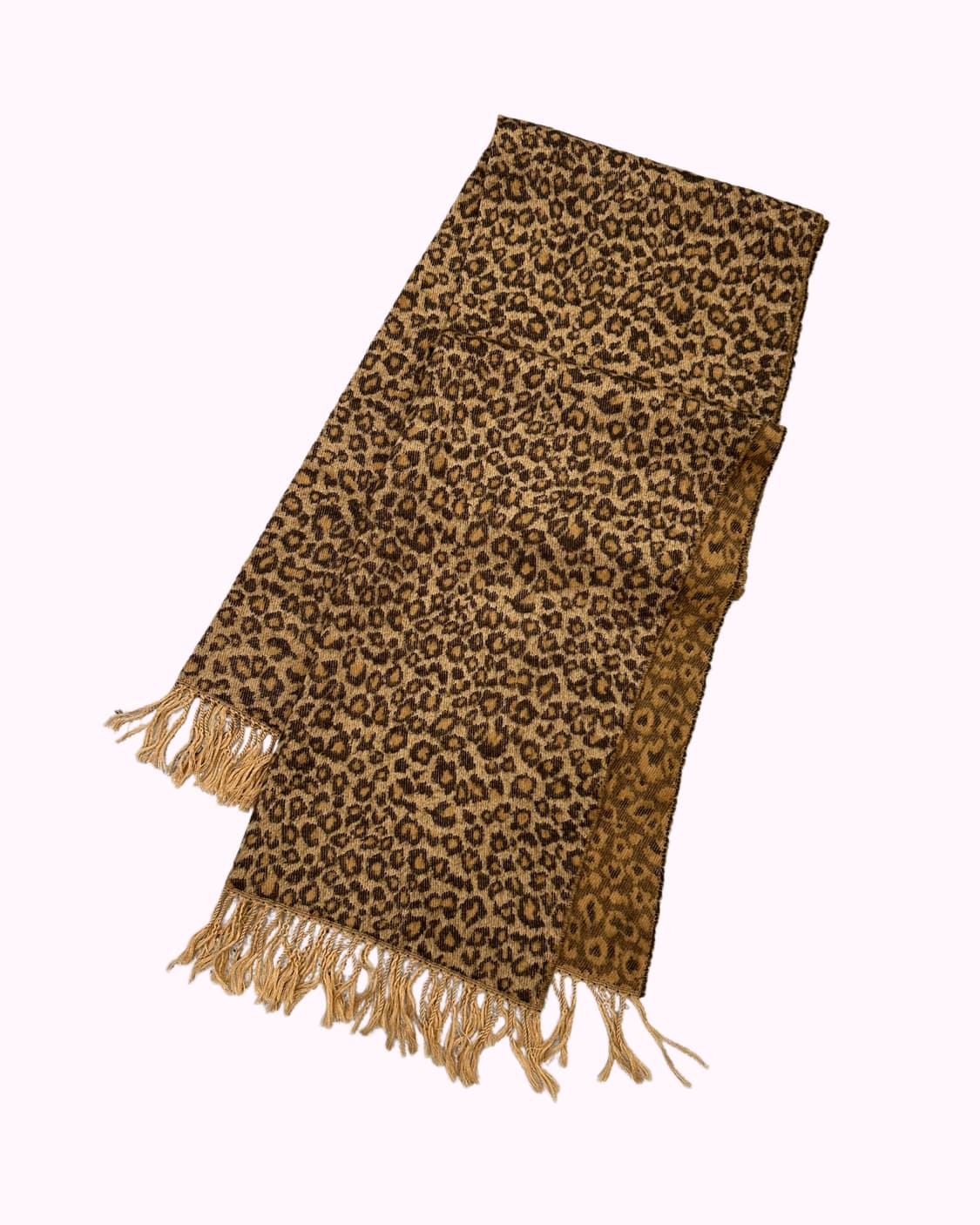 leopard pattern fringe muffler 상품이미지3
