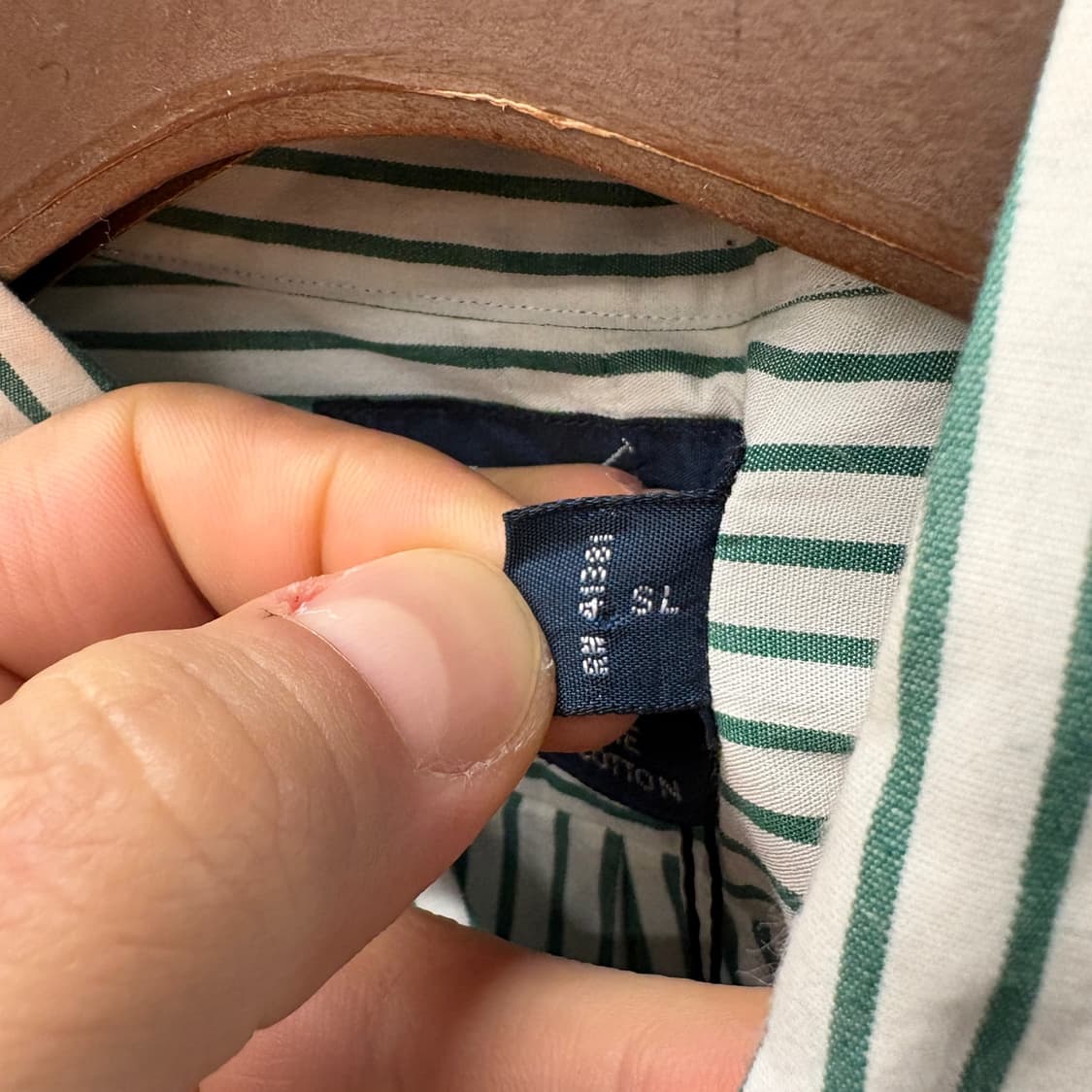 90s 폴로 랄프로렌 크레스트 로고 스트라이프 버튼다운 셔츠 N329 상품이미지8