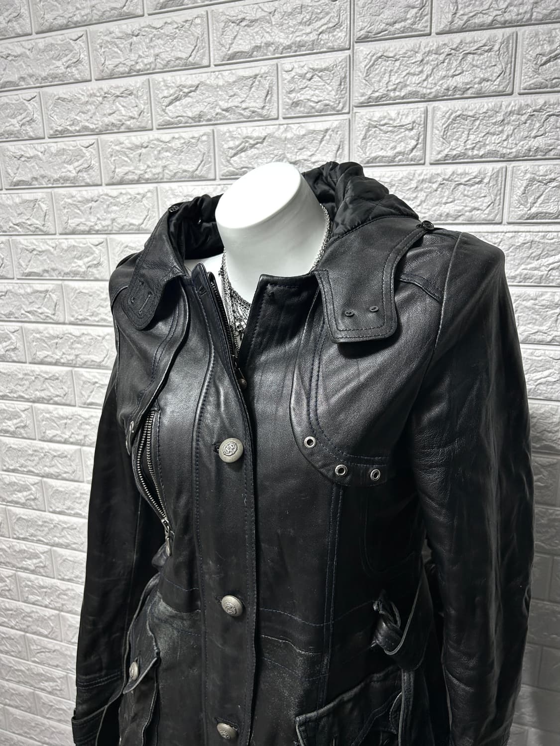 Lambskin Hooded Utility Coat 상품이미지2