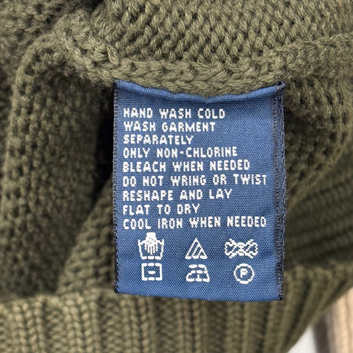 S 랄프로렌 카키 코튼 니트집업 상품이미지5