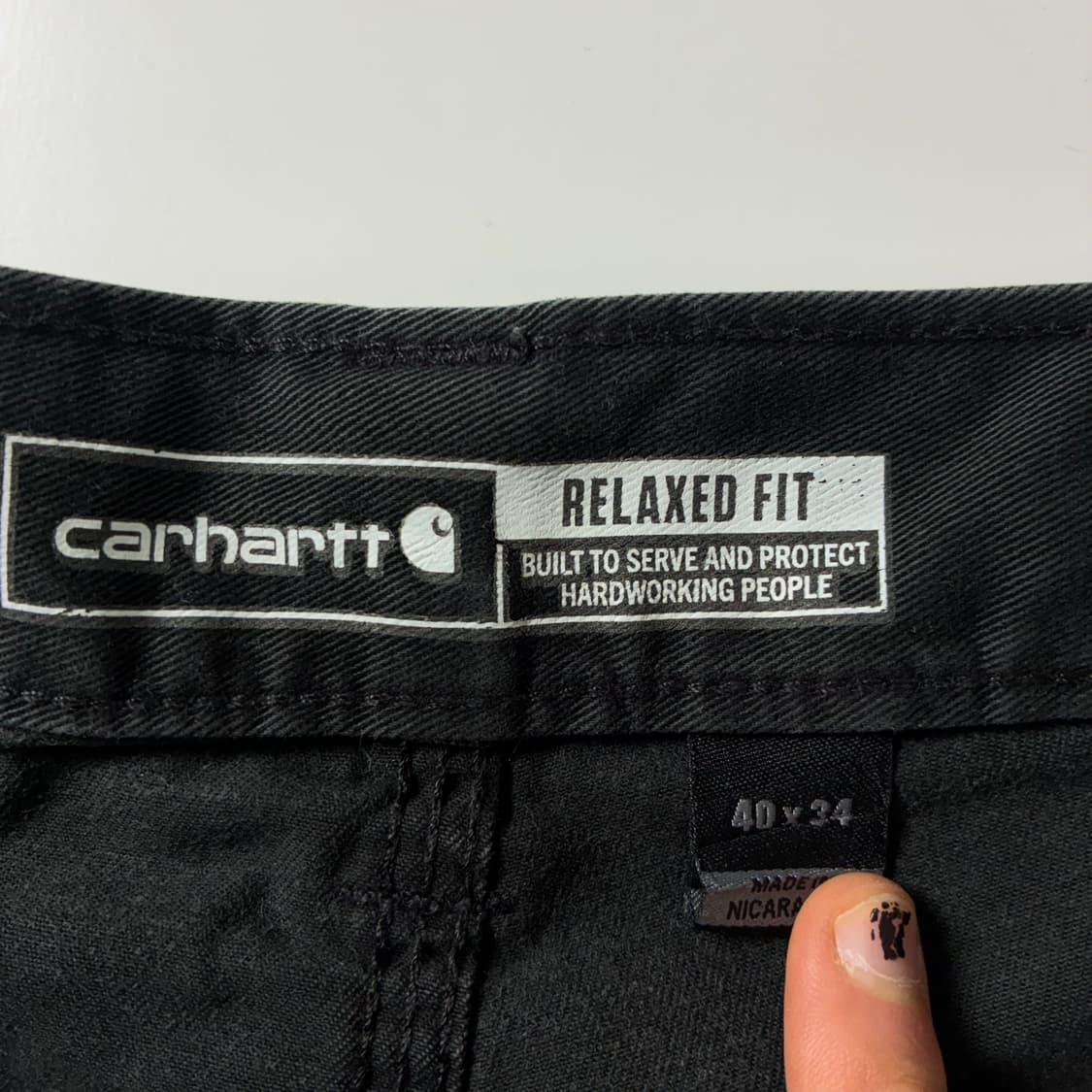 Carhartt  칼하트  블랙 카고 워크 카펜터 팬츠  상품이미지8