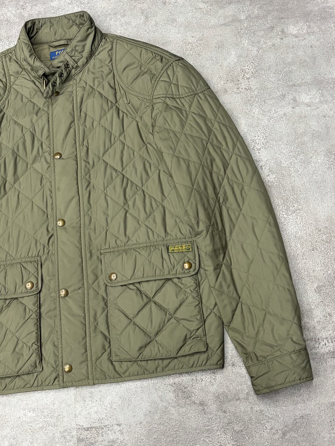 폴로 랄프로렌 퀼팅 자켓 카키 상품이미지3