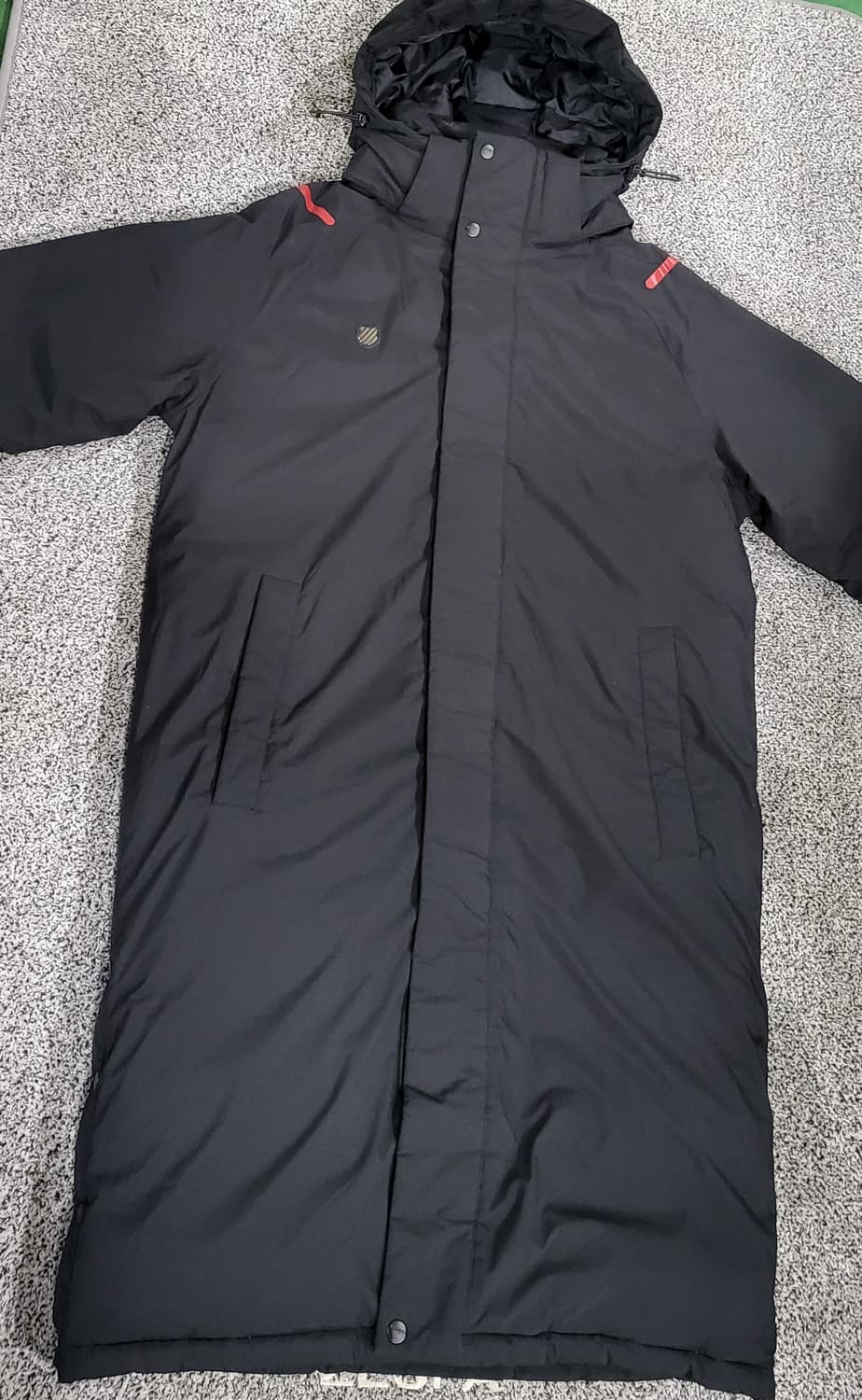 K-Swiss 블랙 롱패딩(오리털 70%, 깃털 30%) 상품이미지1