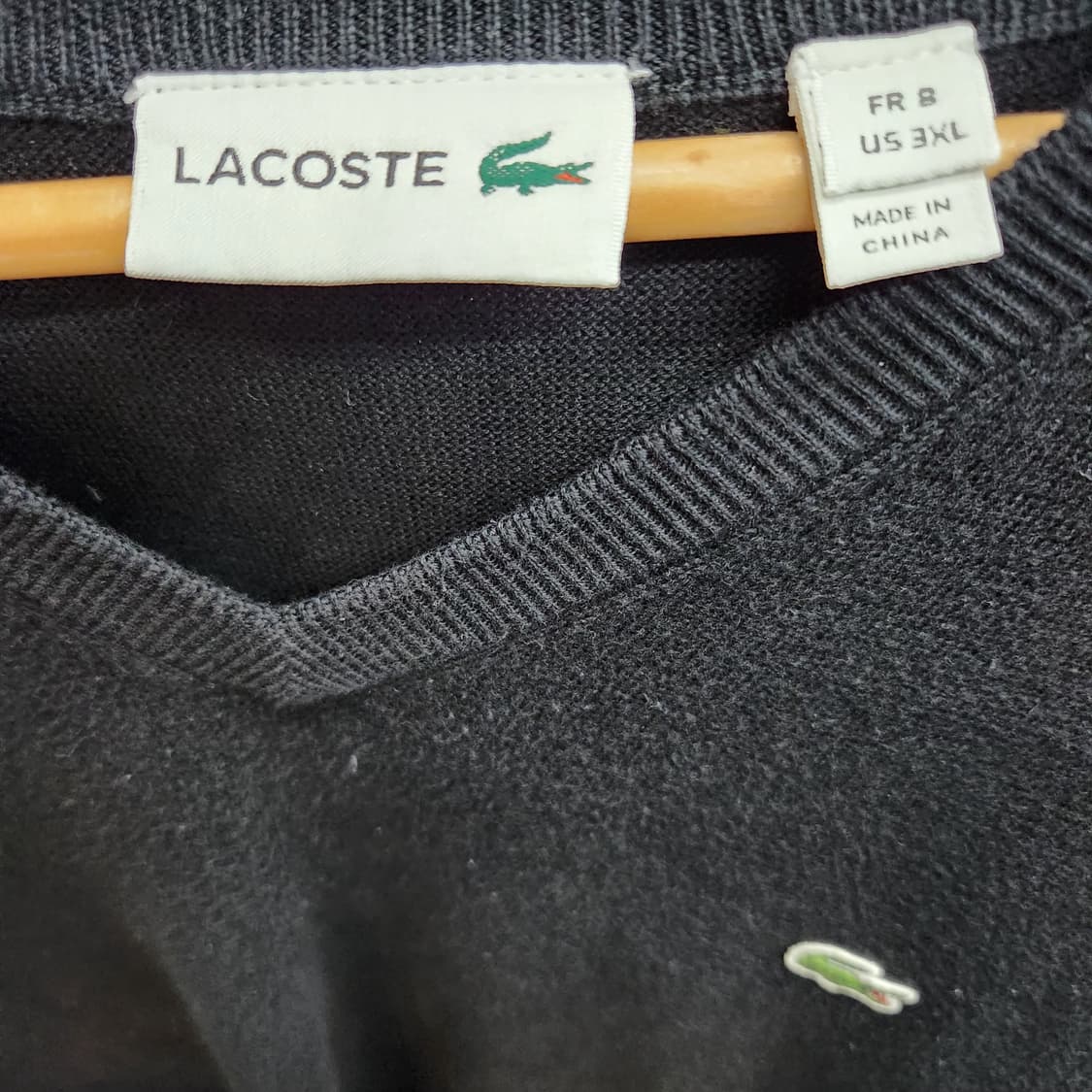 라코스테 로고 코튼 니트 베스트 3XL(3XL) 상품이미지4