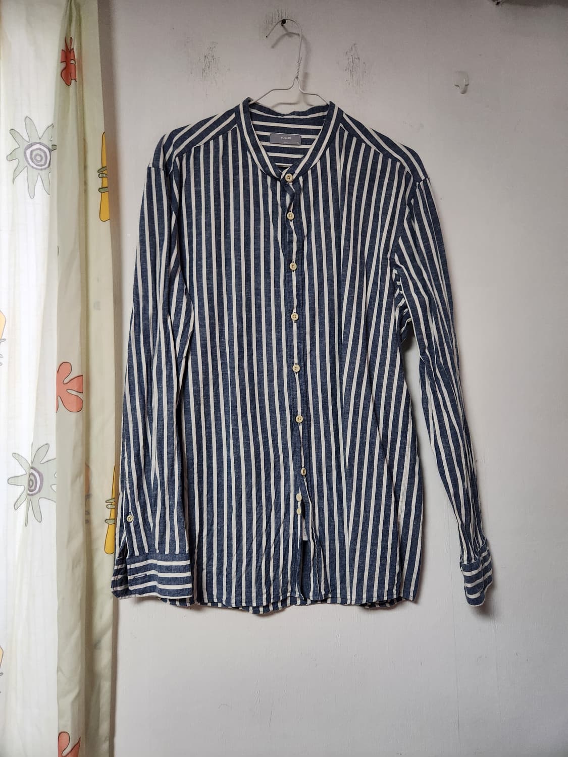 VOSTRO 스트라이프 헨리넥 셔츠 110 상품이미지1