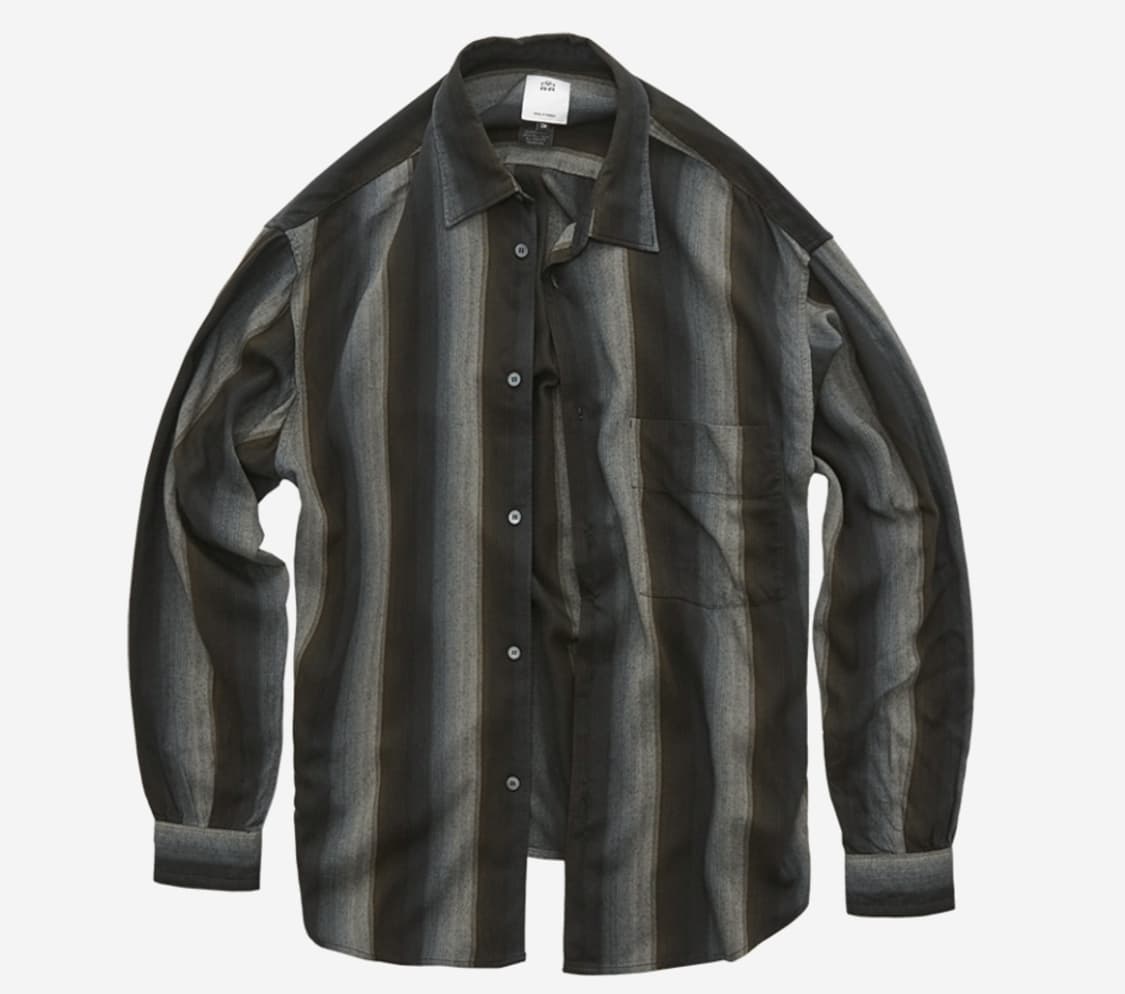 [4] 폴리테루 루즈드 스트라이프 브라운 네이비 상품이미지1