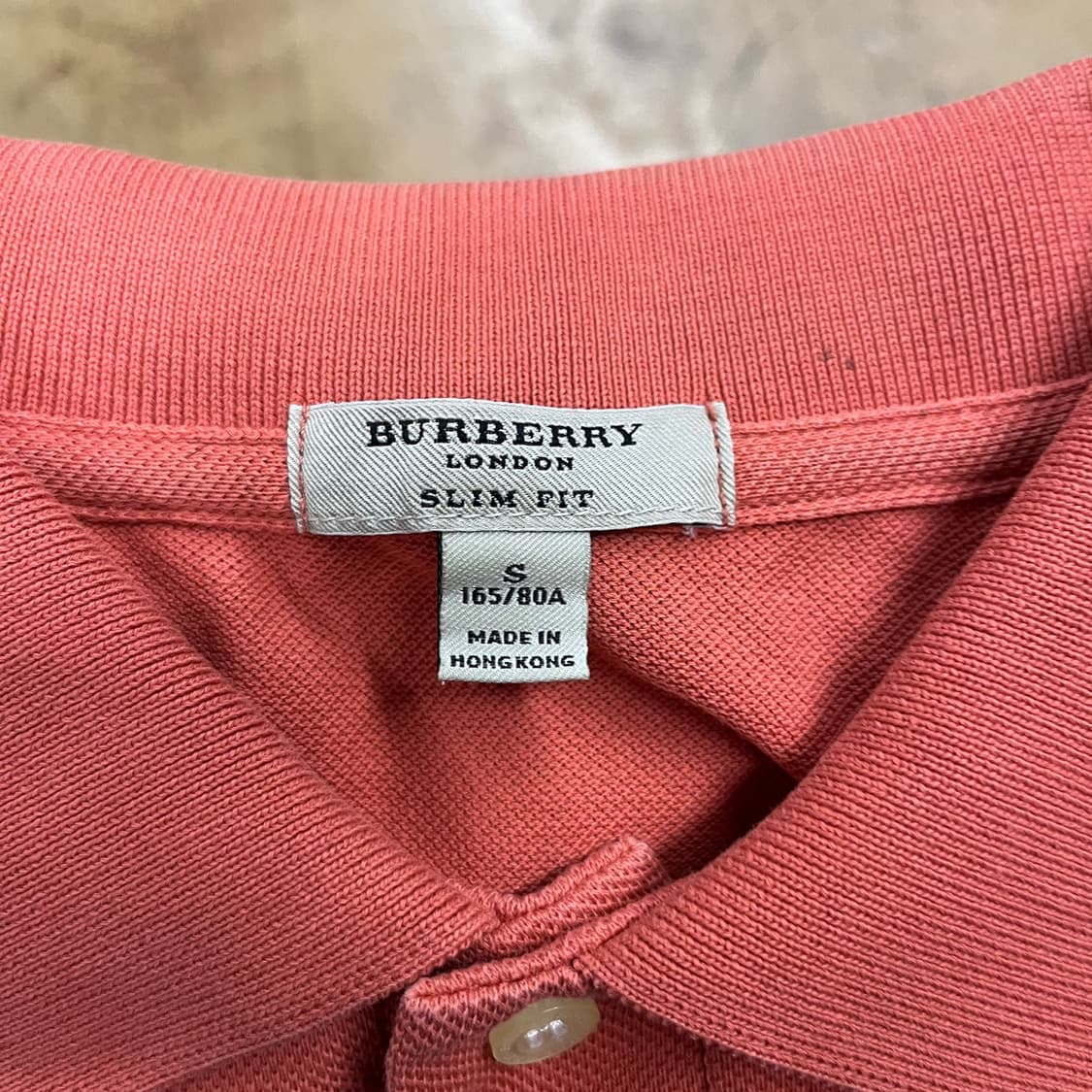 [정품/90,S] 버버리 슬림핏 빅로고 긴팔 PK 티셔츠 b8 상품이미지5
