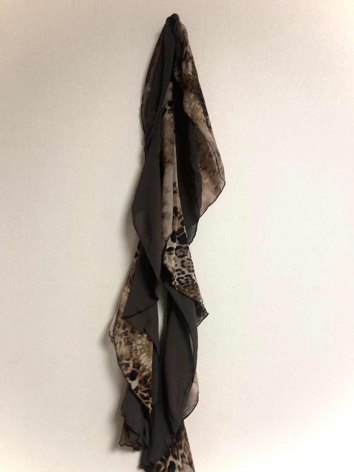레오파드 코사주 배색 스카프 갸루 모리 호피 상품이미지2