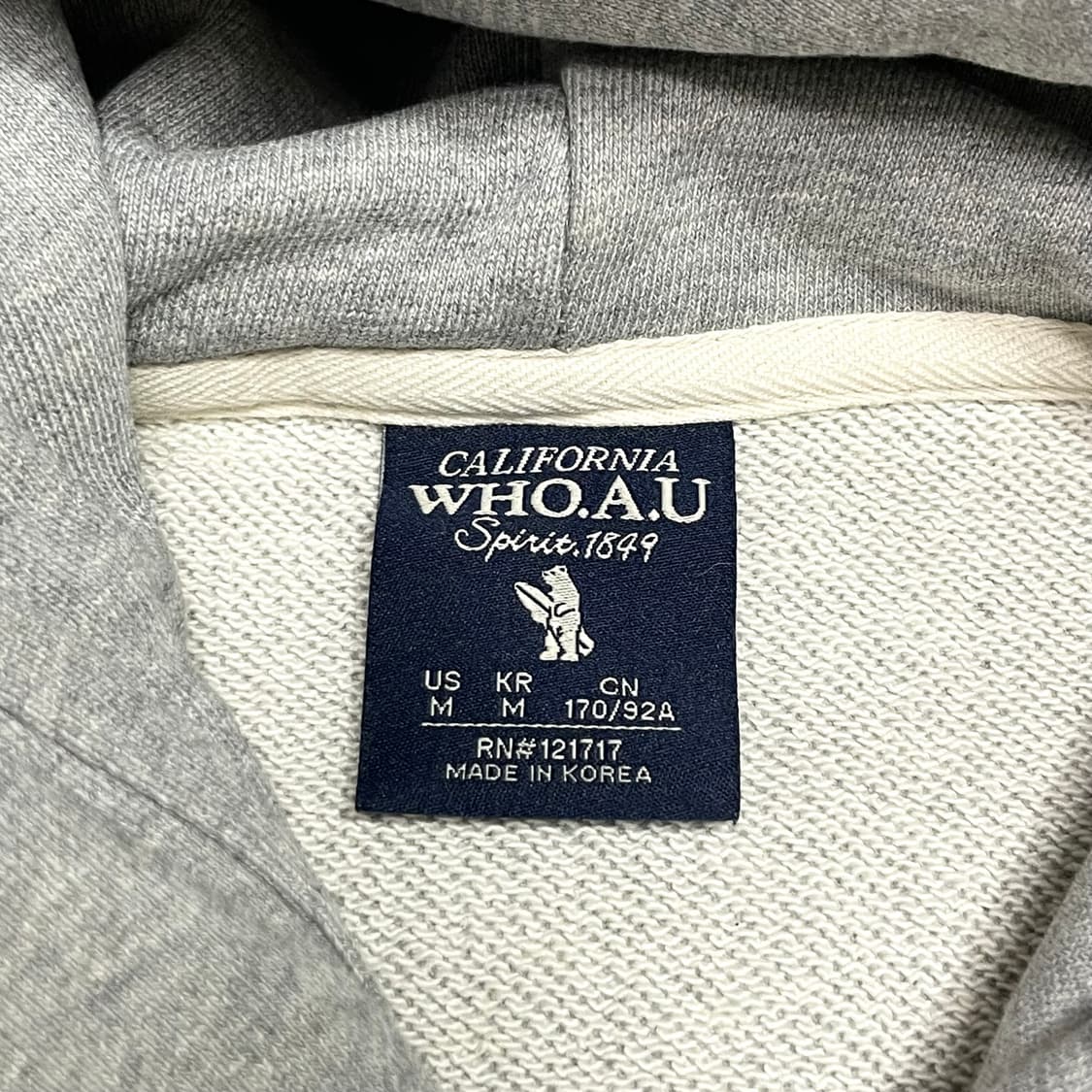 후아유 스펠 프린팅 그레이 후드티셔츠 남성M 상품이미지4