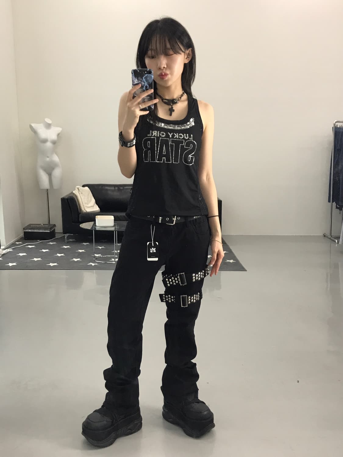 Vintage Y2k Cubic Sleeveless 상품이미지2
